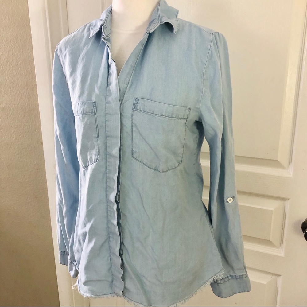 Thread + Supply Denim Button Down Shirt - image 2